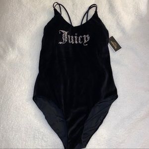 All black juicy couture one piece bathing suit